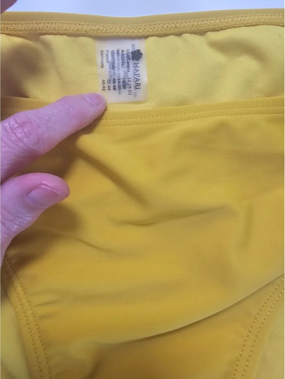 Hapari Yellow High-Waisted Bikini Bottoms with Tassel Ties